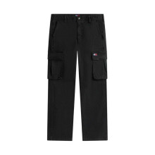 (XL, Black) Tommy Jeans Mens Otis Canvas Cargo Trousers