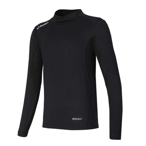 (3-4 Years, Black) Sondico Childrens/Kids Mock Neck Base Layer Top 2