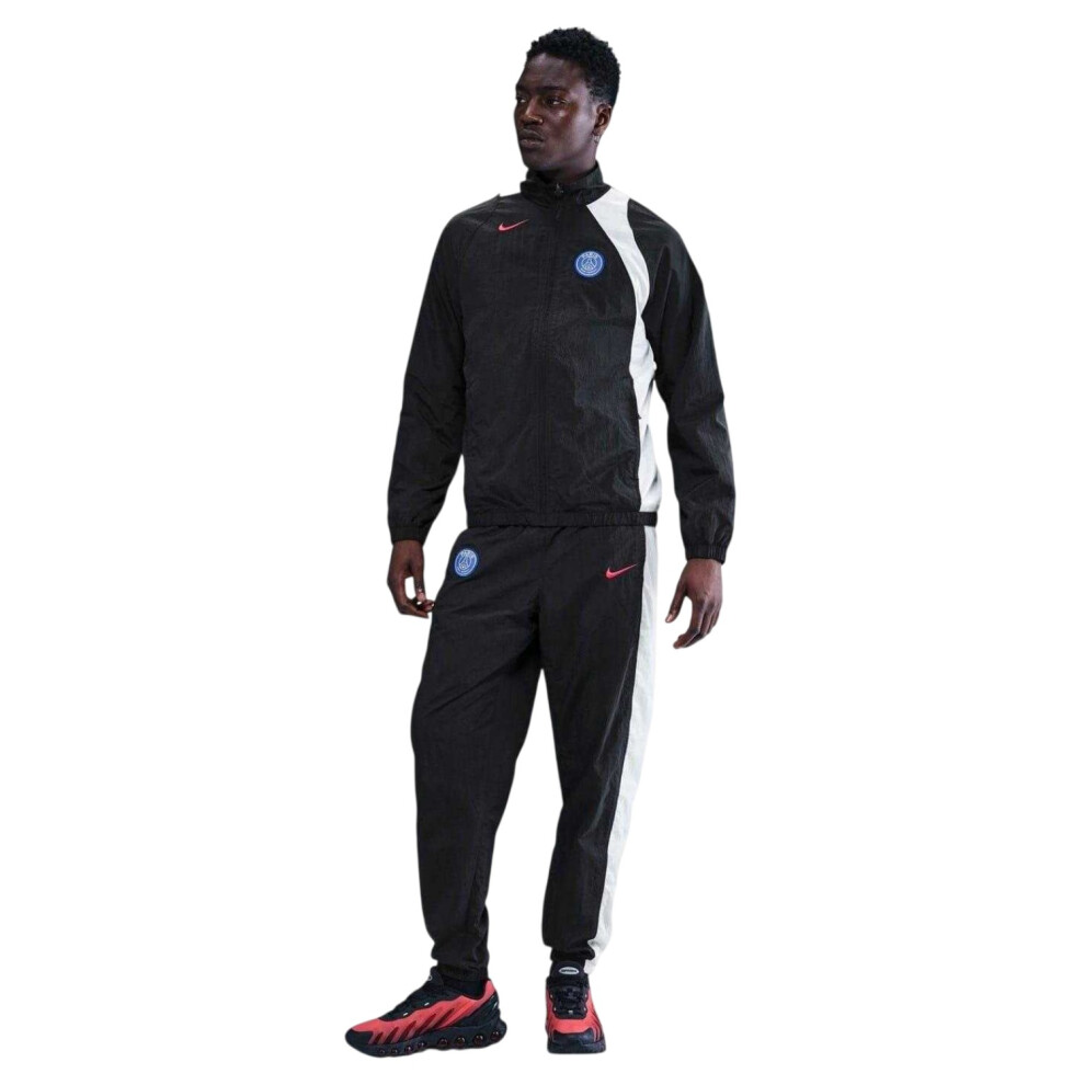 Nike (L, Black/White) Mens Psg T90 Paris Saint Germain Fc Tracksuit