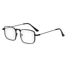 Lunettes de soleil carrées rétro steampunk, monture en métal,-10