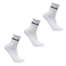 (1 UK Child-6 UK Child, White) Everlast Childrens/Kids Crew Socks (Pack of 3)