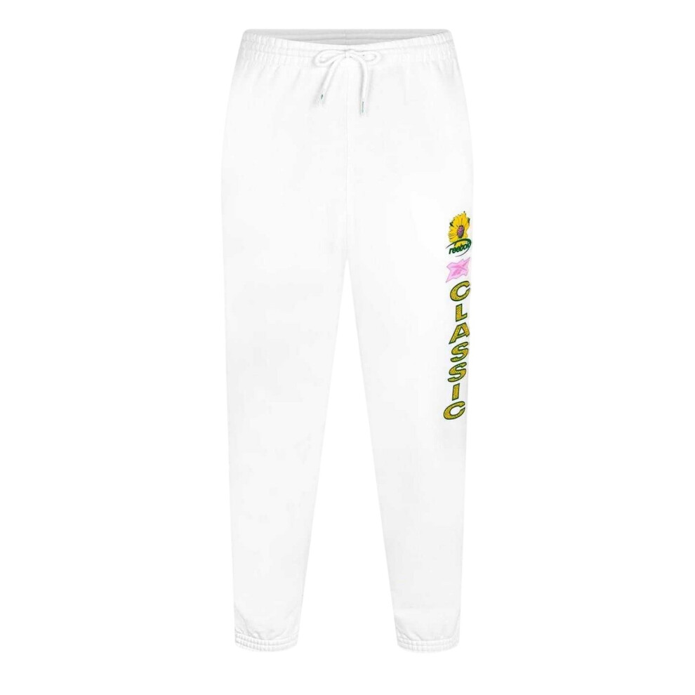Reebok (S R, White) Unisex Adult Classic Graphic Print Relaxed Fit Jogging Bottoms