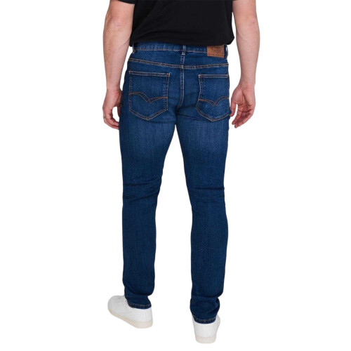 Lee Cooper (36S, Mid Wash) Lee Cooper Mens Denim Plain Slim Jeans 1