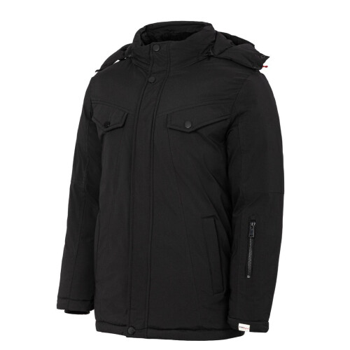 Lee Cooper (L, Black) Lee Cooper Mens Hooded Puffer Jacket 2