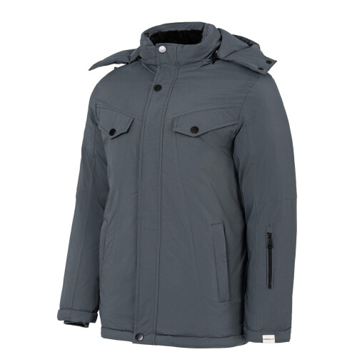 Lee Cooper (L, Grey) Lee Cooper Mens Hooded Puffer Jacket 2
