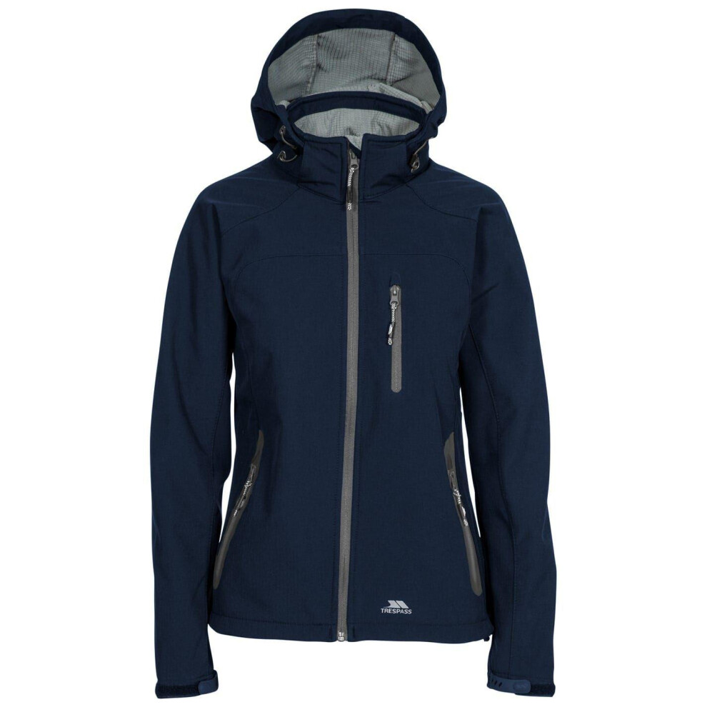 Trespass Women's Dark Navy Ellison Soft Shell Jacket In | Size: 8 - Image 4