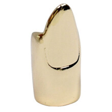 Unisex metalen nagelafdekking ring hiphop cosplay-Lang goud