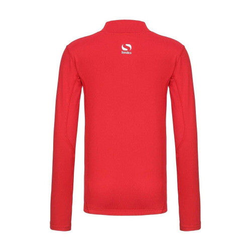 (13 Years, Red) Sondico Childrens/Kids Mock Neck Base Layer Top 1