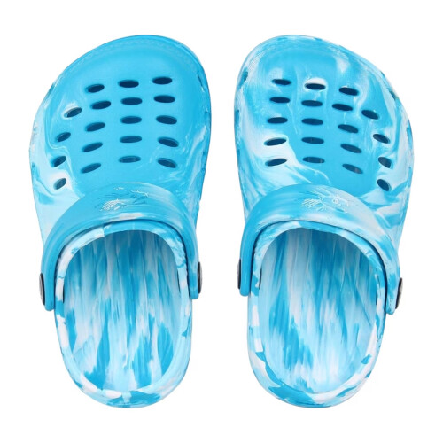 (4 UK Child, Blue) Hot Tuna Baby Marble Clogs 1