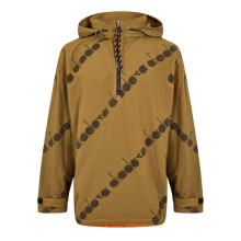 (S-M, Olive Green) Diadora Mens All Over Logo Anorak