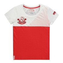 (16 UK, Red/White) Captain America Womens/Ladies Japanese T-Shirt