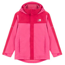 (11-12 Years, Pink/Red) Karrimor Childrens/Kids 3 in 1 Waterproof Jacket