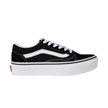 (2.5 UK, Black/White) Vans Childrens/Kids Old Skool Side Stripe Platform Trainers
