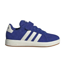 (2.5 UK, Black/Gum) Adidas Childrens/Kids Grand Court Suede Trainers