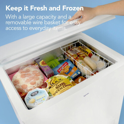 Igenix 198L Garage Ready Chest Freezer White Basket 2