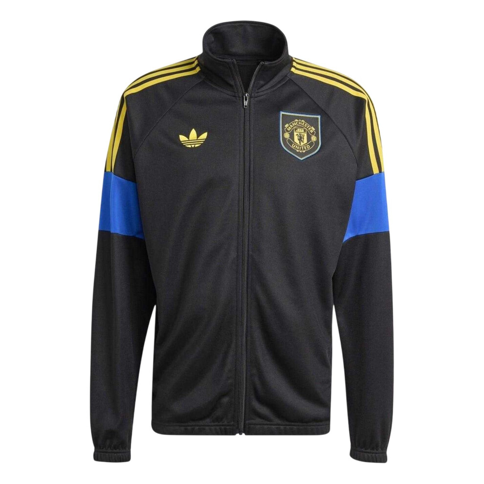 Adidas (L, Black) Mens Lifestyler Manchester United Fc Track Jacket