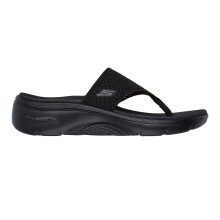 (8 UK, Black) Skechers Womens/Ladies Go Walk Arch Fit 2.0 Knitted Flat Sandals