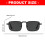 Square Frame Sunglasses Metal Texture with Spring Hinges-5 4