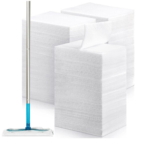 300 Count Dry Sweeping Cloths Dry Mop Refills Sweeper Dusting Cloths Disposable Duster Refills Floor Mop Pads 1