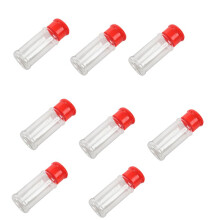 96 Pcs Plastic Spice Salt Pepper Shakers Seasoning Jar Can Barbecue Condiment Jar Bottles Cruet Container Box(Red)