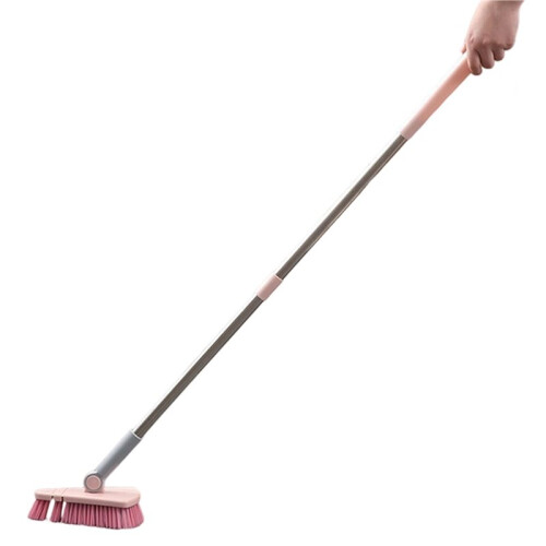 4X A Long Handled Hard Bristled Triangular Floor Brush, Bathroom Tile  Cleaning Brush 1