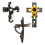 Croix en bois délicates, décorations murales, sculpture-034 2