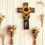 Croix en bois délicates, décorations murales, sculpture-034 3
