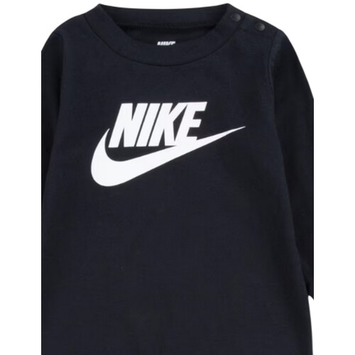 Nike (9 months, Black) Nike Baby Logo Crew Neck Romper 1