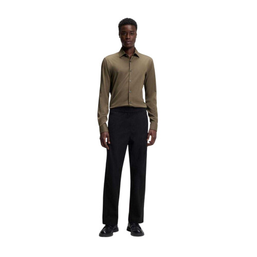 Hugo Boss (17in, Grey) Hugo Boss Mens Solid Slim Long-Sleeved Shirt 2