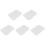 5pcs 10 Inch Long Rectangle Shape Serving Tray Made of Plastic White 1