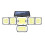 Weatherproof Plastic Solar Wall Lamp 6 Panels Automatic-1 3