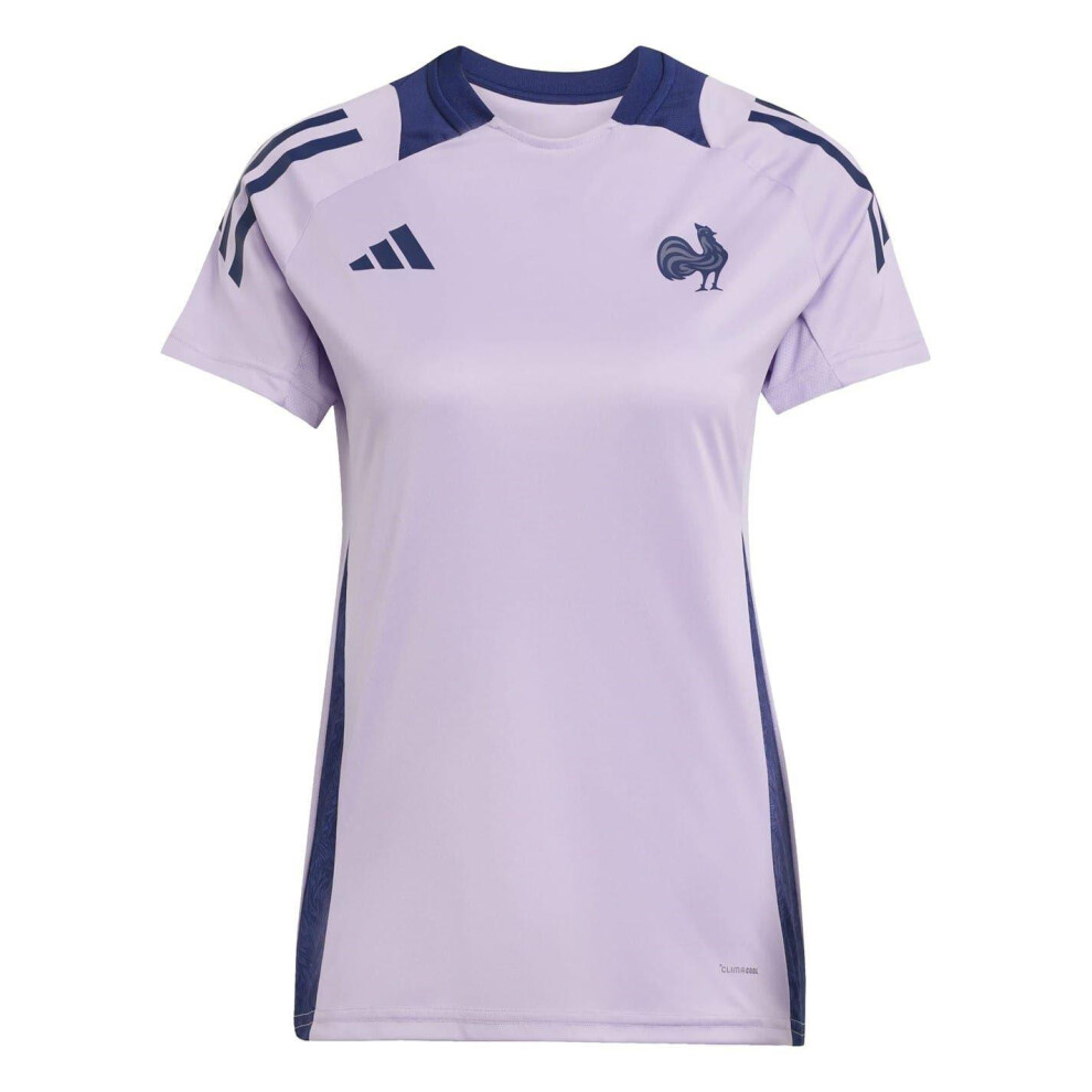 Adidas (14 Uk, Plum Purple) Womens/Ladies Performance France Ffr Jersey