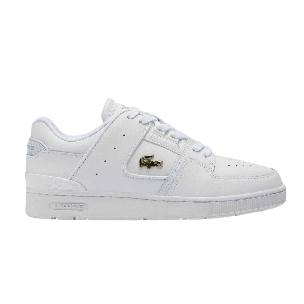 Lacoste (5 Uk, White Gold) Womens/Ladies Court Cage Leather Trainers