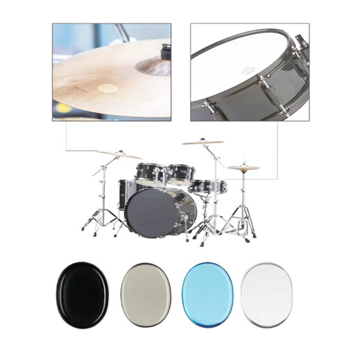 Antislip Drum Skin Covers  Vibration Damping Shock-Brown 2