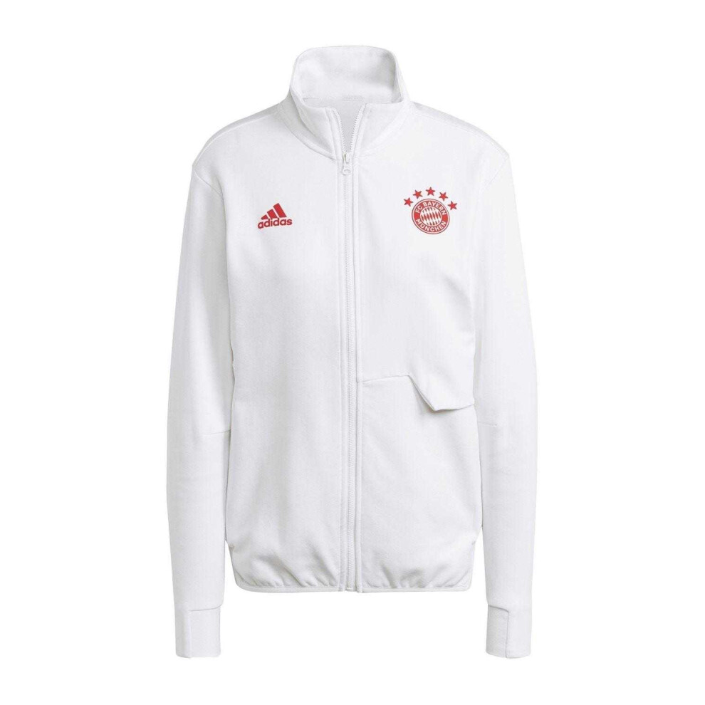 Adidas (14 Uk, White) Womens/Ladies Fc Bayern Munich Anthem Jacket