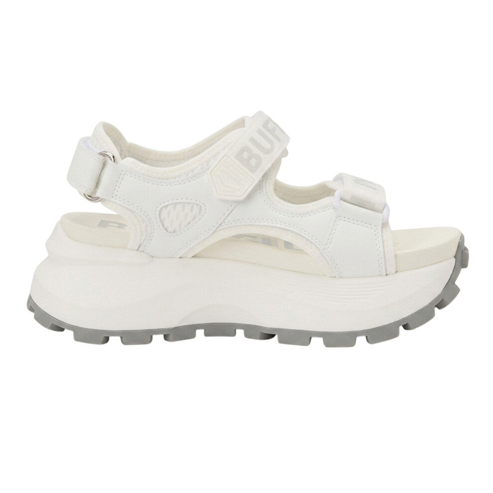 Buffalo (6 Uk, White) Womens/Ladies Vegan Flatform Sandals