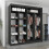 MN Furniture (203cm, Black) Eclipse Double Mirror Sliding Door Wardrobe 3