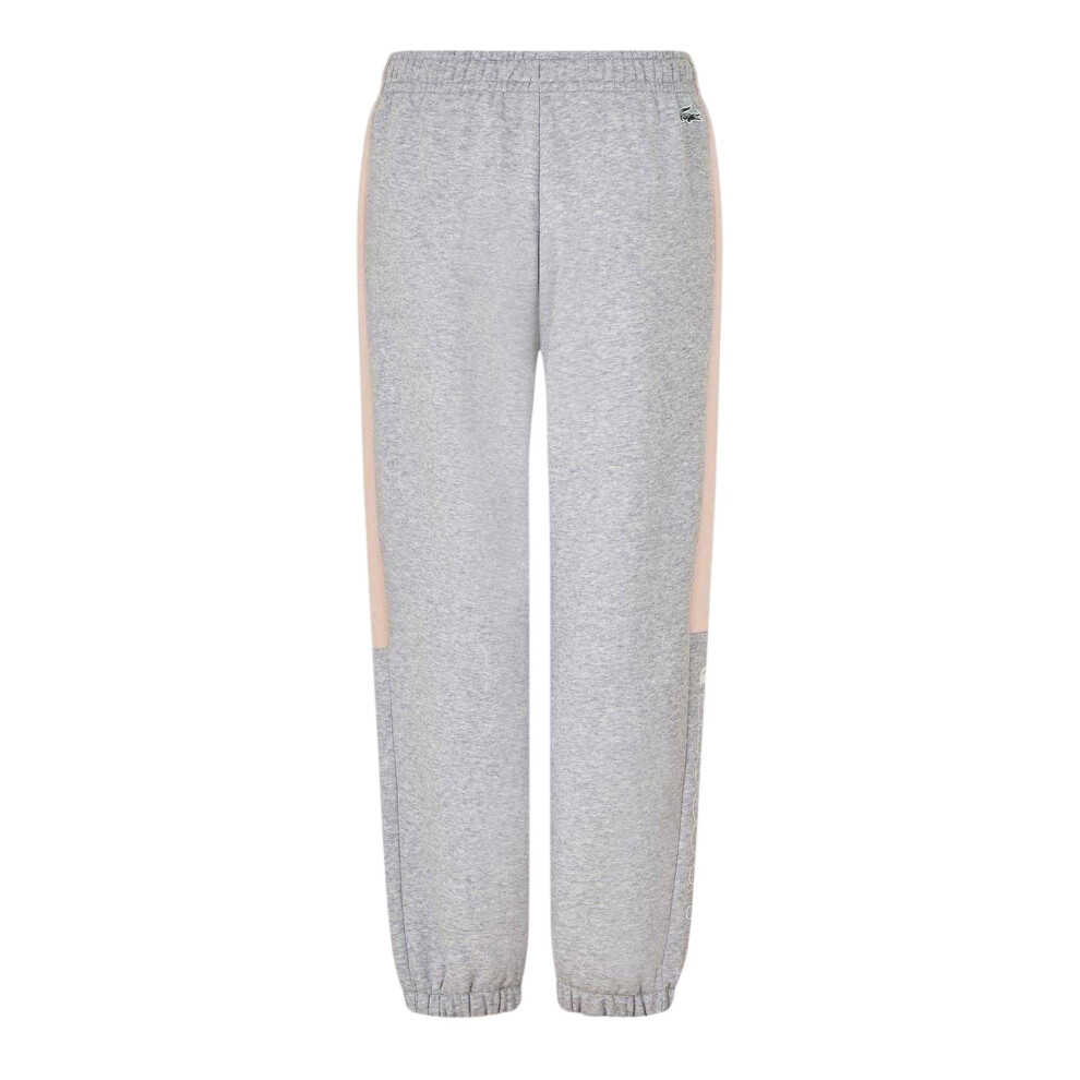 Lacoste (14 Uk, Silver) Womens/Ladies Fleece Open Straight Joggers