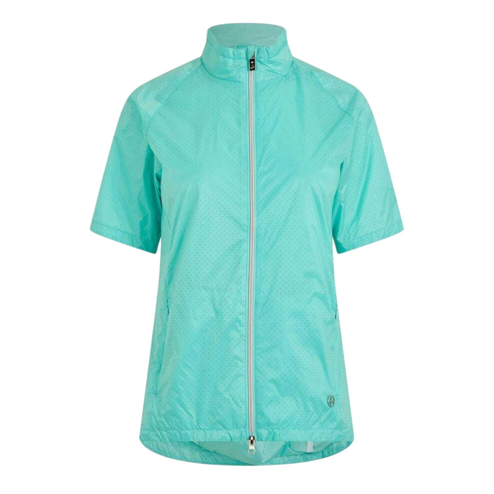 Calvin Klein (8 Uk, Aqua) Womens/Ladies Perforated Regular Golf Windbreaker