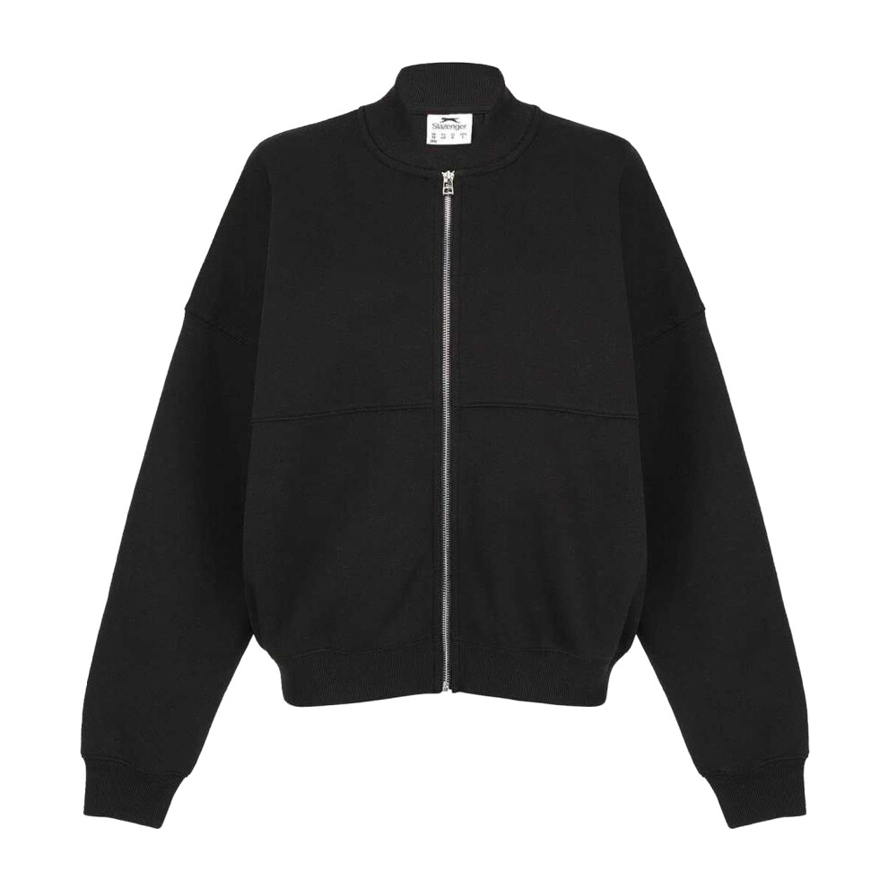 Slazenger (12 Uk, Black) Womens/Ladies Polycotton Oversized Bomber Jacket