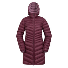 (12 UK, Burgundy) Mountain Warehouse Womens/Ladies Florence Long Padded Jacket