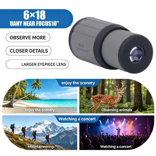 Folded Magnification Monocular With Nonslip Grip Regulable 1