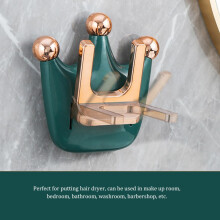 Soporte de pared para secador de pelo para baño, fácil instalación, organizador de material ABS.