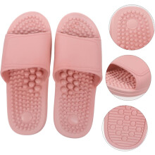 Pantuflas de masaje para pies, sandalias terapéuticas antideslizantes para uso en interiores y exteriores, color rosa, talla 38-39 para mujer.