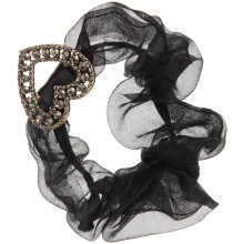 1Zwarte Creatieve Rhinestone Scrunchies Voor Diverse Haarstijlen