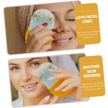 Herramienta facial Gua Sha de silicona, almohadilla de masaje facial para aliviar la hinchazón y el dolor de la piel.