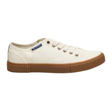 (8 UK, Off White) Ben Sherman Mens Canvey Canvas Trainers