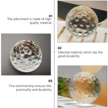 Adorno de escritorio de cristal con forma de pelota de golf, de excelente acabado y gran durabilidad.