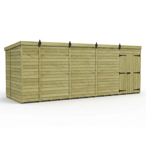 17 x 5 Pent Shed Tanalised (Double Door, No Windows) 1
