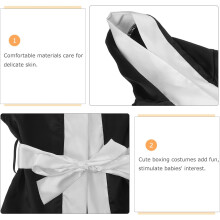 Disfraz de boxeo para fotografía de recién nacidos. Lindo conjunto de bata y pantalones cortos de boxeo para baby shower de niño o niña.